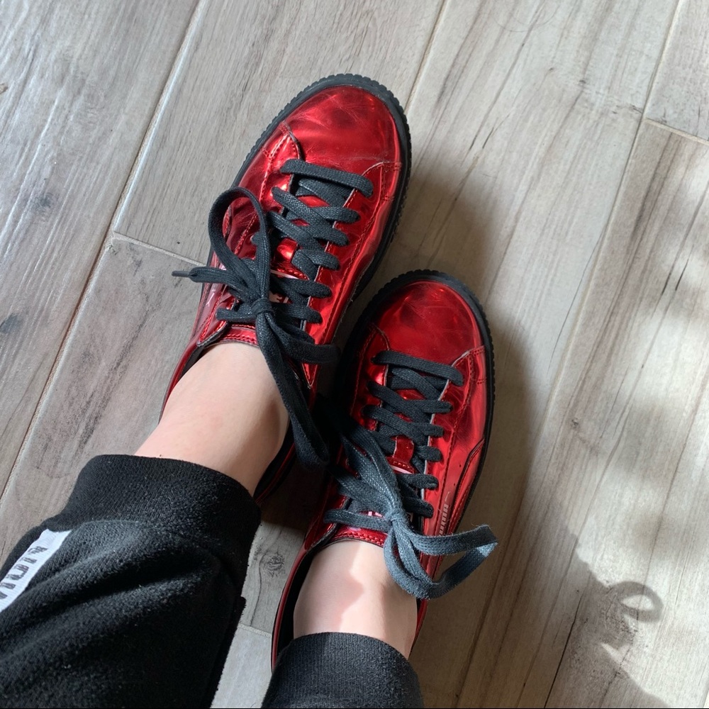 Puma x Fenty Metallic Red Platform Sneakers